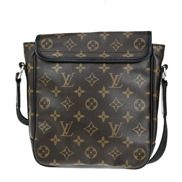 LOUIS VUITTON Bass PM Shoulder Bag Monogram Macassar Brown Black M56717 18YG828 - Picture 2 of 14